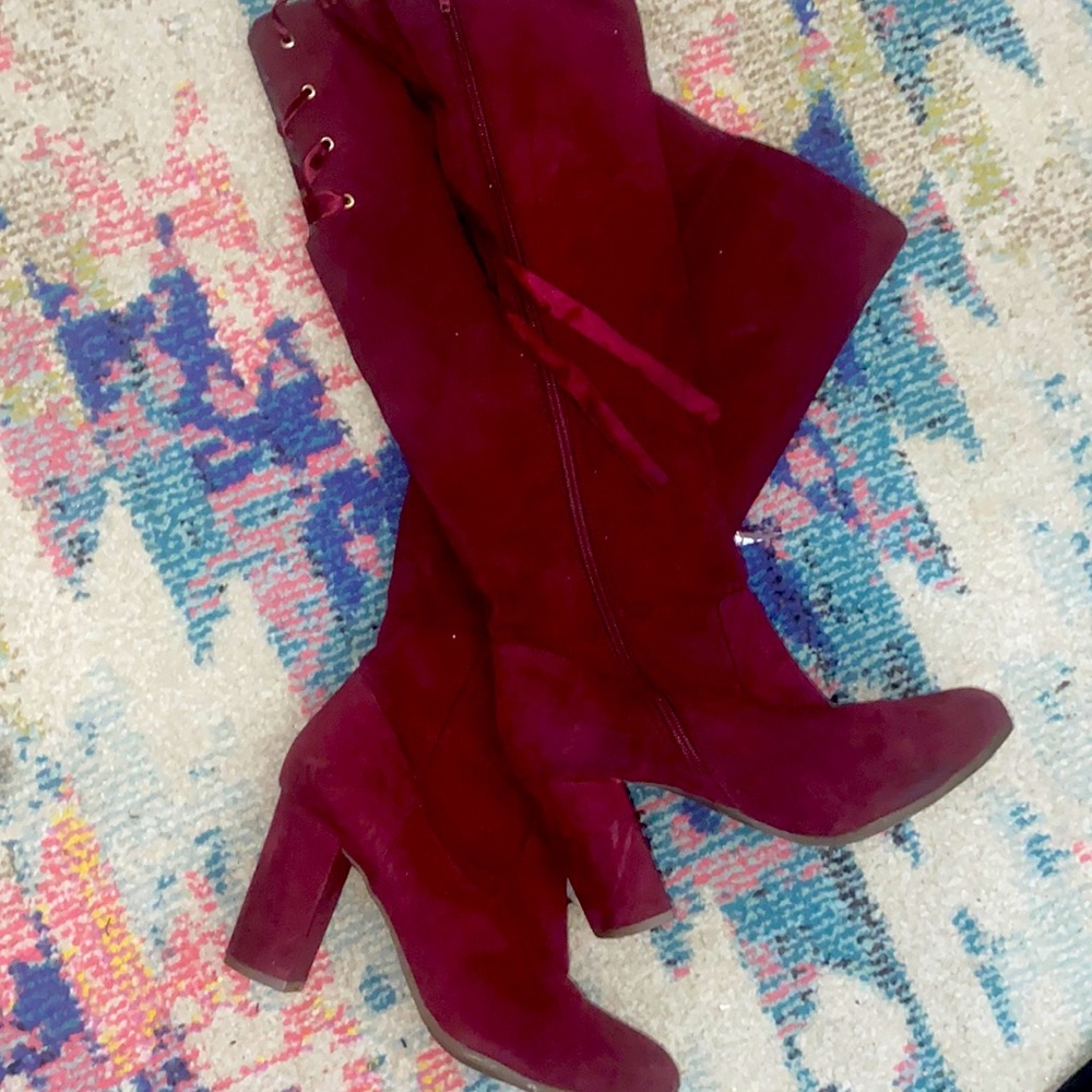 Maroon boots